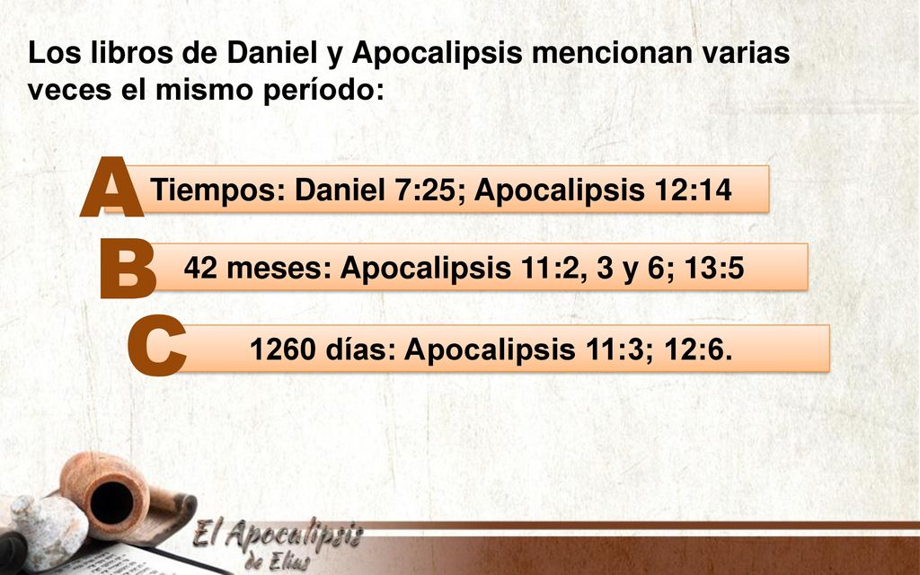Los libros de Daniel y Apocalipsis mencionan varias veces el mismo período: