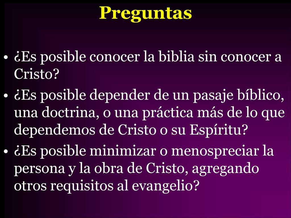 Preguntas ¿Es posible conocer la biblia sin conocer a Cristo