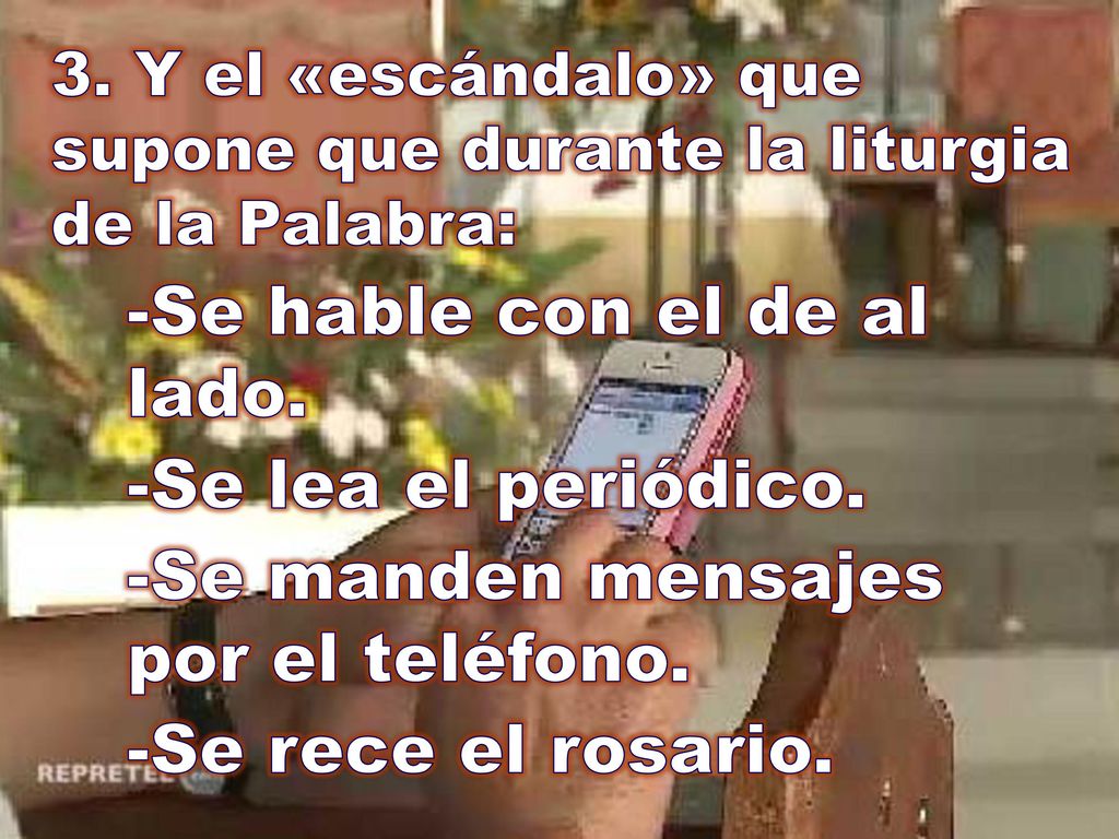 -Se hable con el de al lado. -Se lea el periódico.