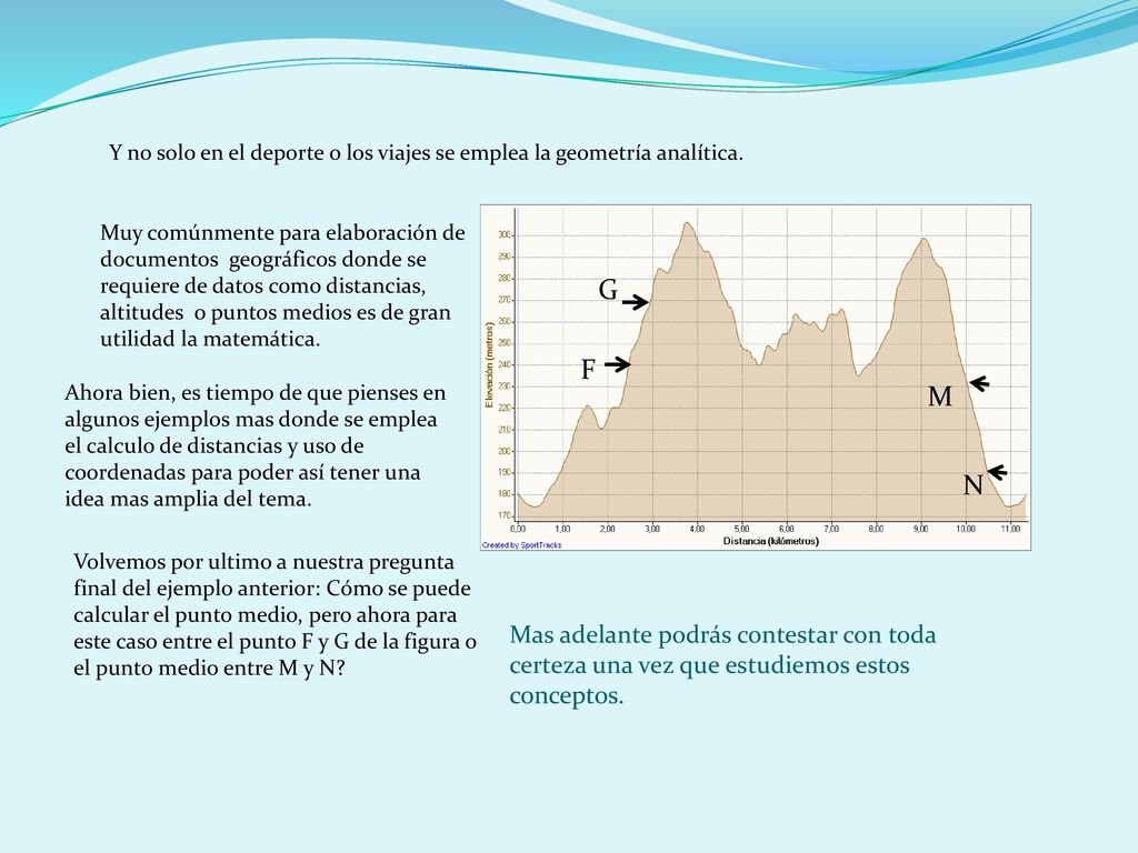 Y no solo en el deporte o los viajes se emplea la geometría analítica.
