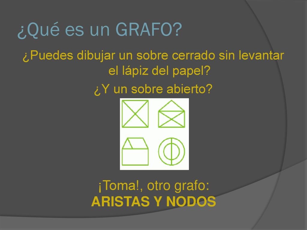 ¿Puedes dibujar un sobre cerrado sin levantar el lápiz del papel