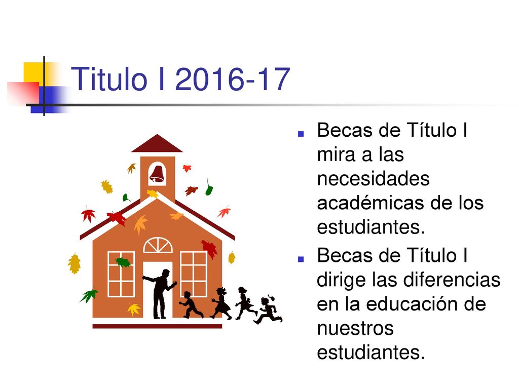 Titulo I Becas de Título I mira a las necesidades académicas de los estudiantes.