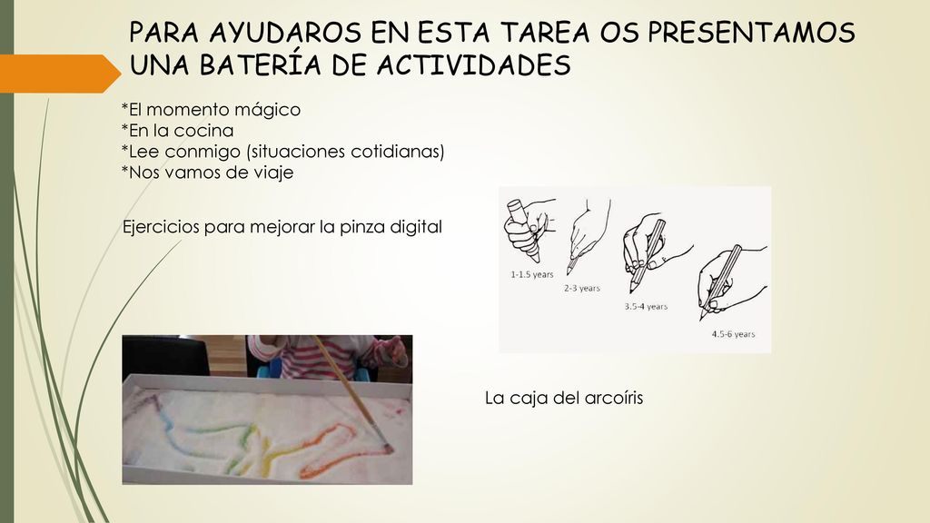 PARA AYUDAROS EN ESTA TAREA OS PRESENTAMOS UNA BATERÍA DE ACTIVIDADES