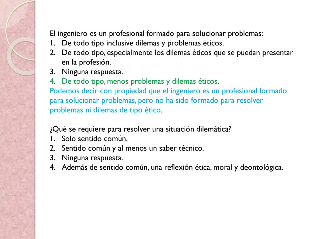 El ingeniero es un profesional formado para solucionar problemas: