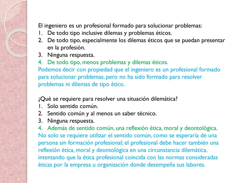 El ingeniero es un profesional formado para solucionar problemas: