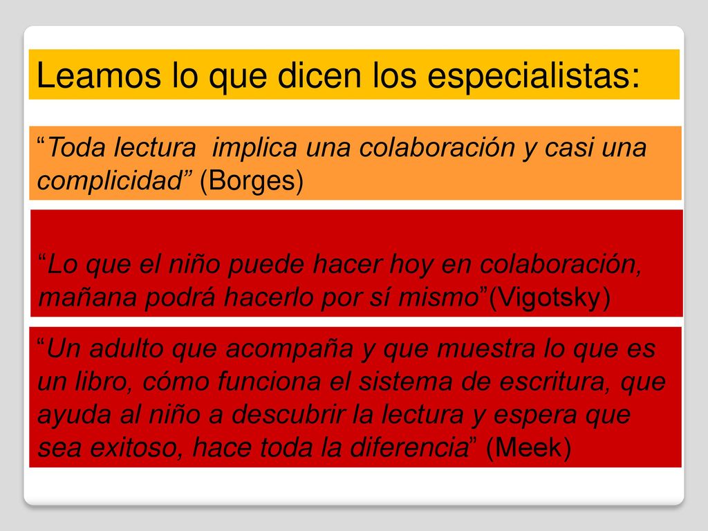 Leamos lo que dicen los especialistas: