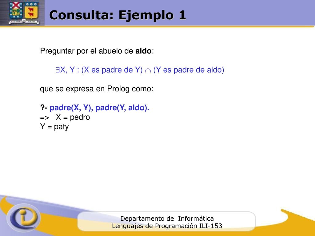 Consulta: Ejemplo 1 Preguntar por el abuelo de aldo: