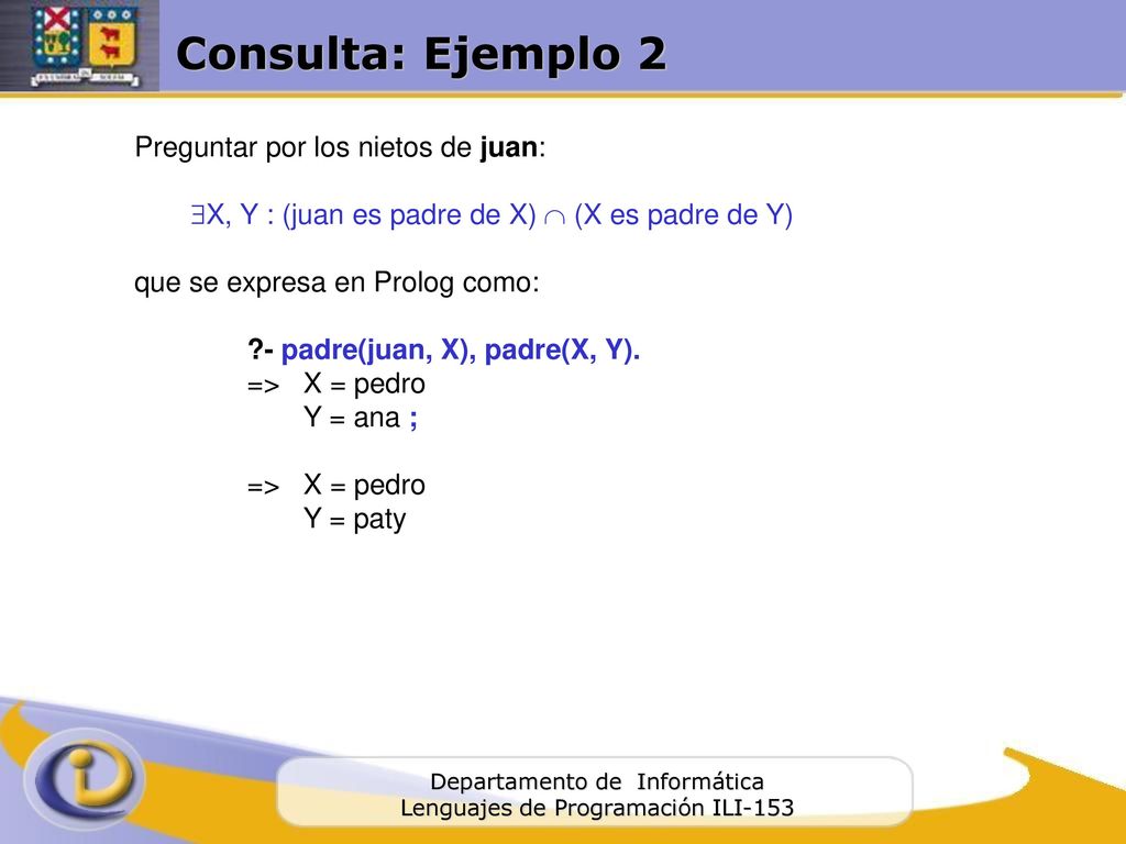 Consulta: Ejemplo 2 Preguntar por los nietos de juan: