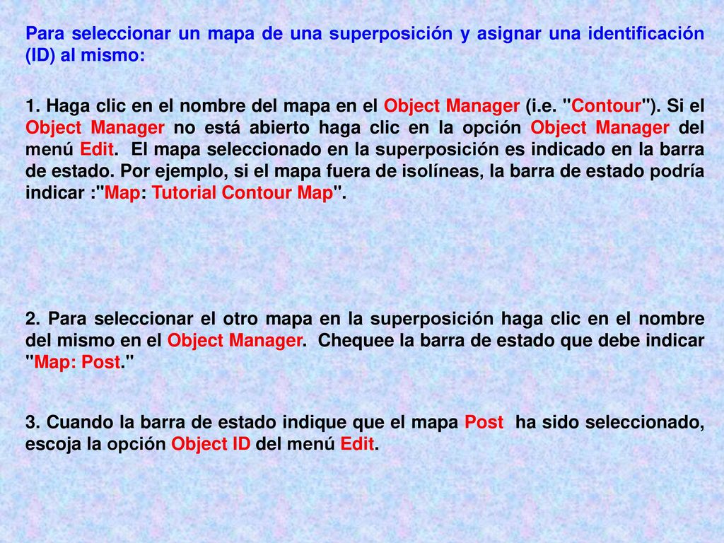 Para seleccionar un mapa de una superposición y asignar una identificación (ID) al mismo: