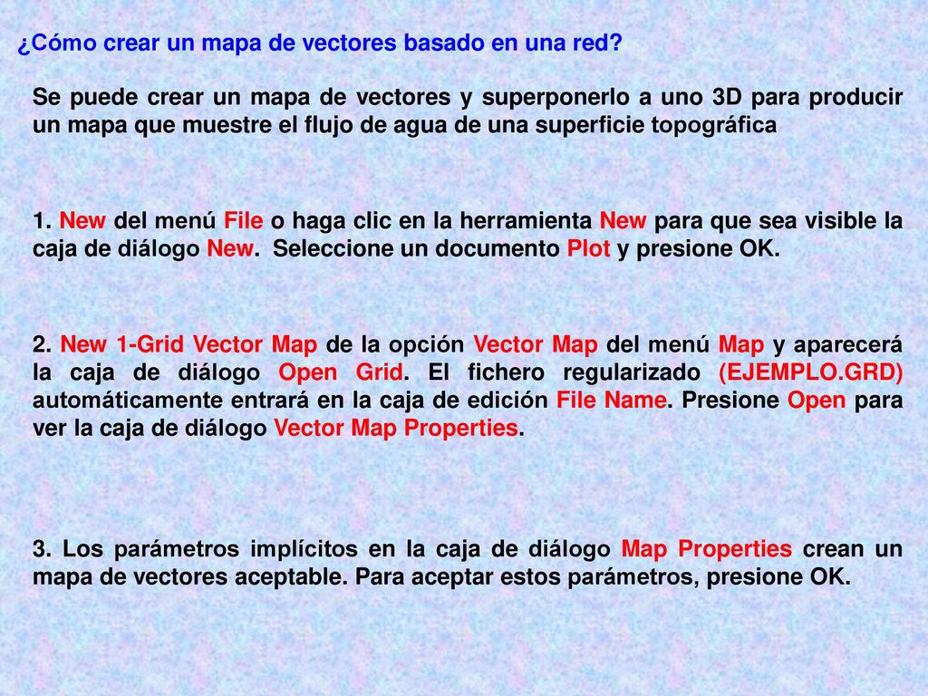 ¿Cómo crear un mapa de vectores basado en una red