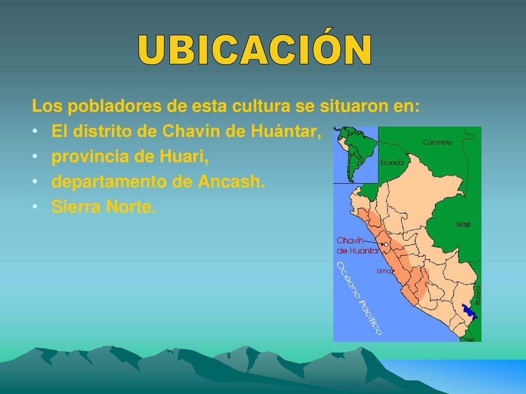 UBICACIÓN Los pobladores de esta cultura se situaron en:
