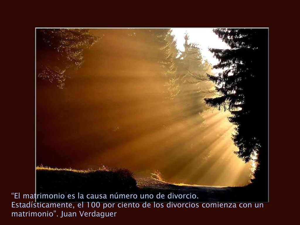 El matrimonio es la causa número uno de divorcio.