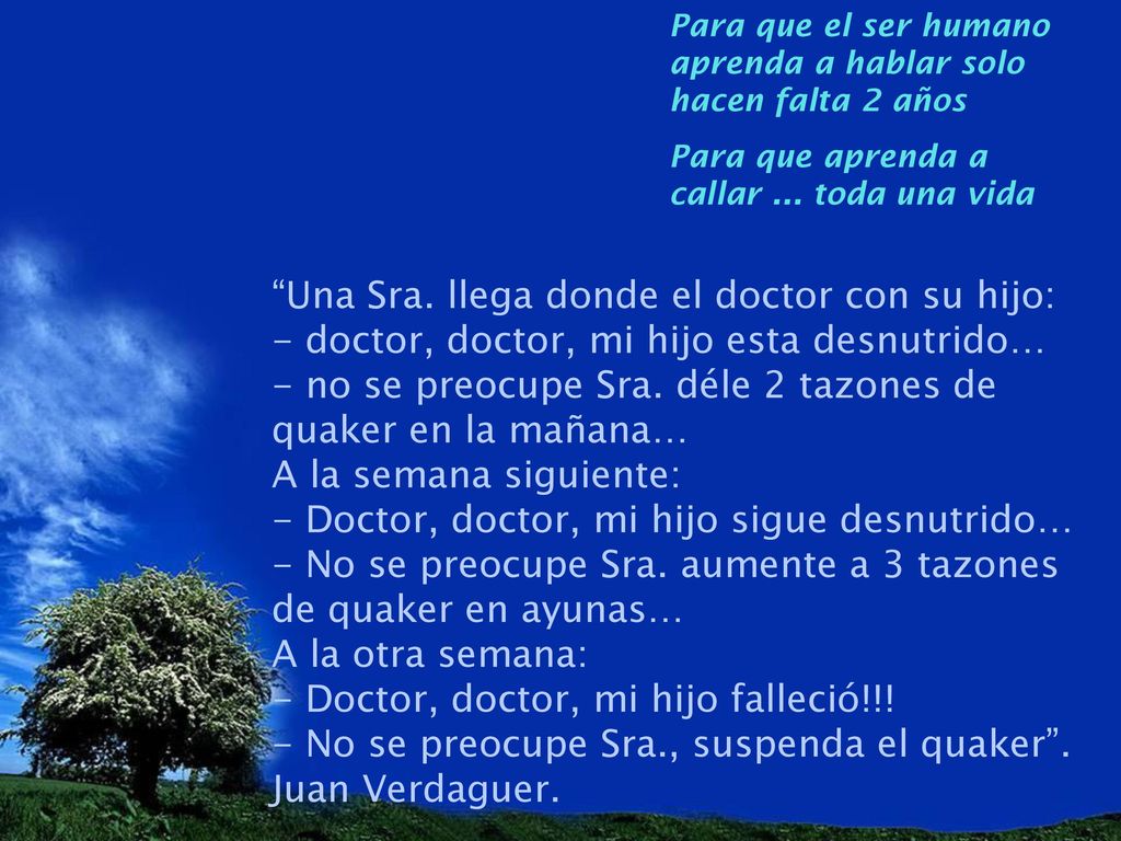Una Sra. llega donde el doctor con su hijo: