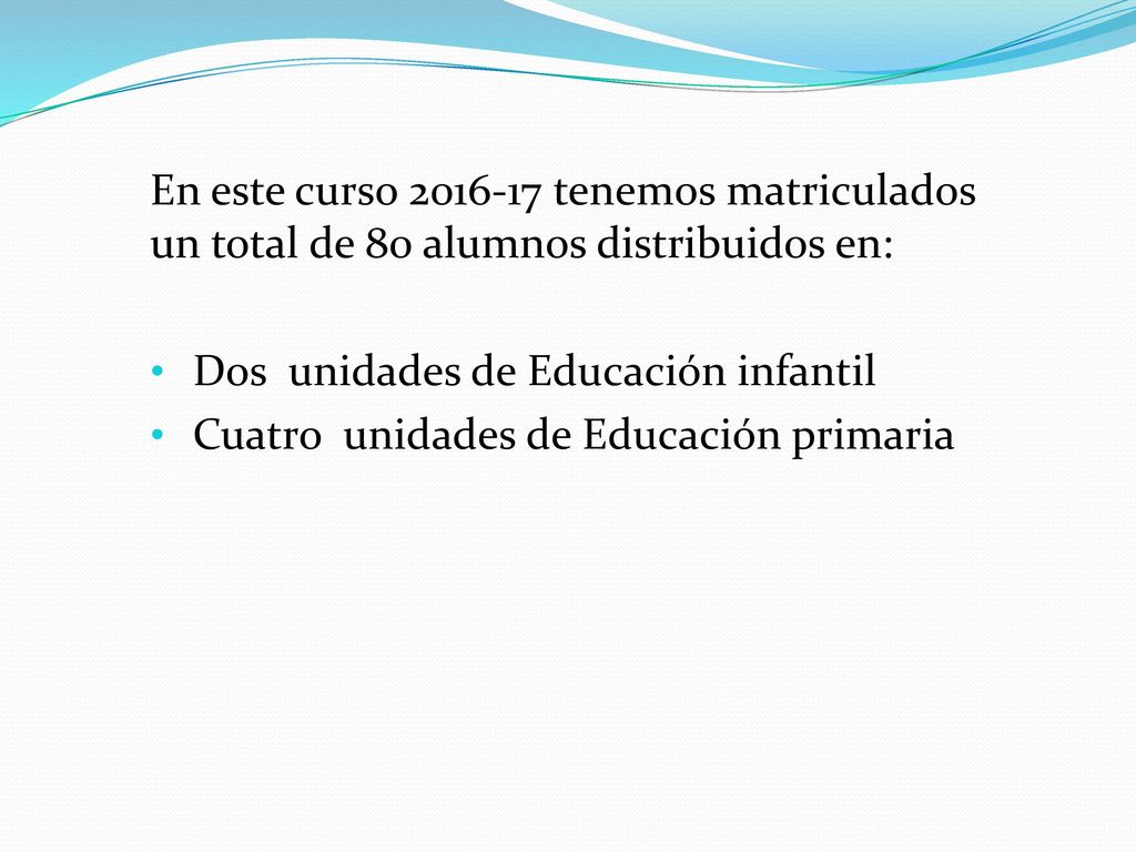 En este curso tenemos matriculados un total de 80 alumnos distribuidos en: