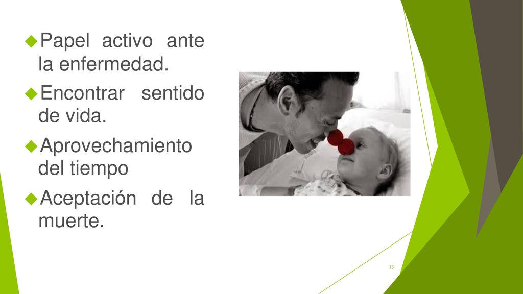 activo ante la enfermedad. de vida. sentido del tiempo muerte. de la