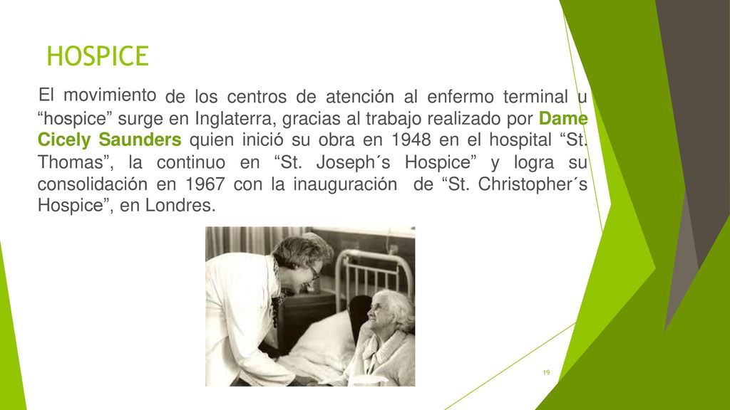 HOSPICE El movimiento de los centros de atención al enfermo terminal u