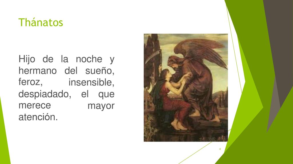 Thánatos Hijo de la noche y hermano feroz, del sueño, insensible,