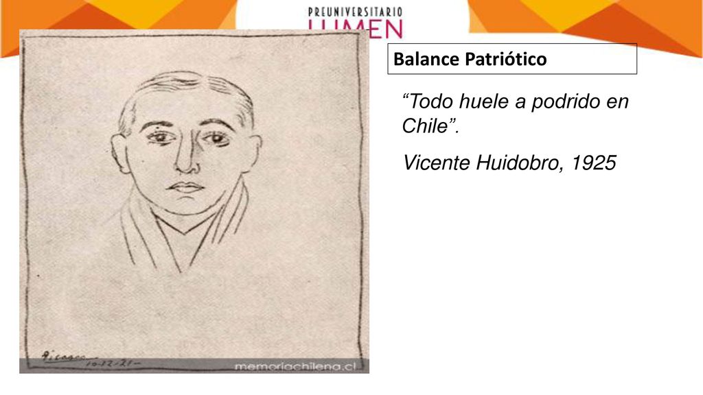 Balance Patriótico Todo huele a podrido en Chile . Vicente Huidobro, 1925