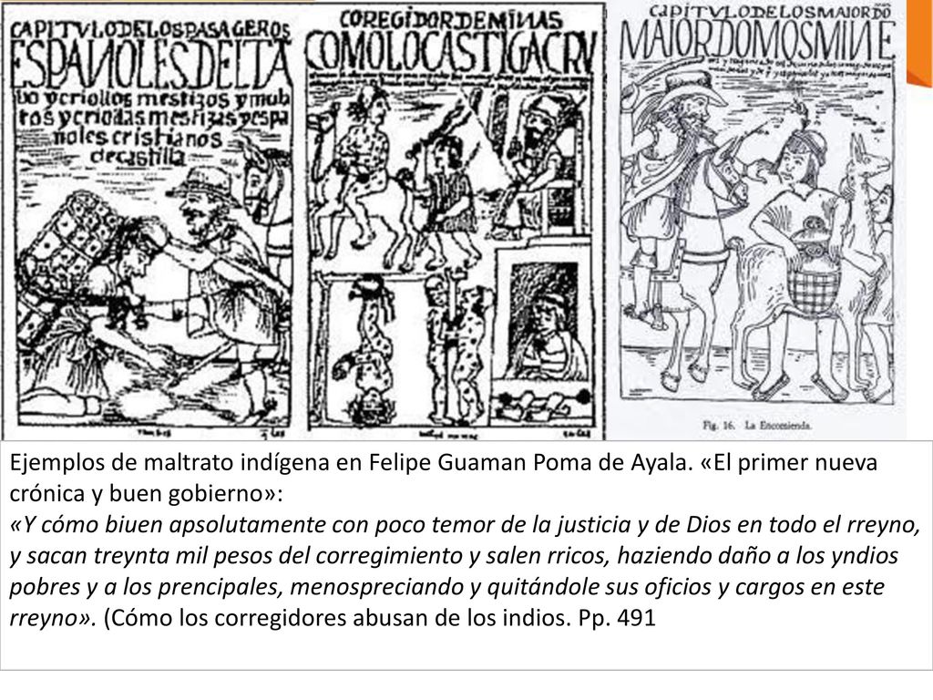 Ejemplos de maltrato indígena en Felipe Guaman Poma de Ayala