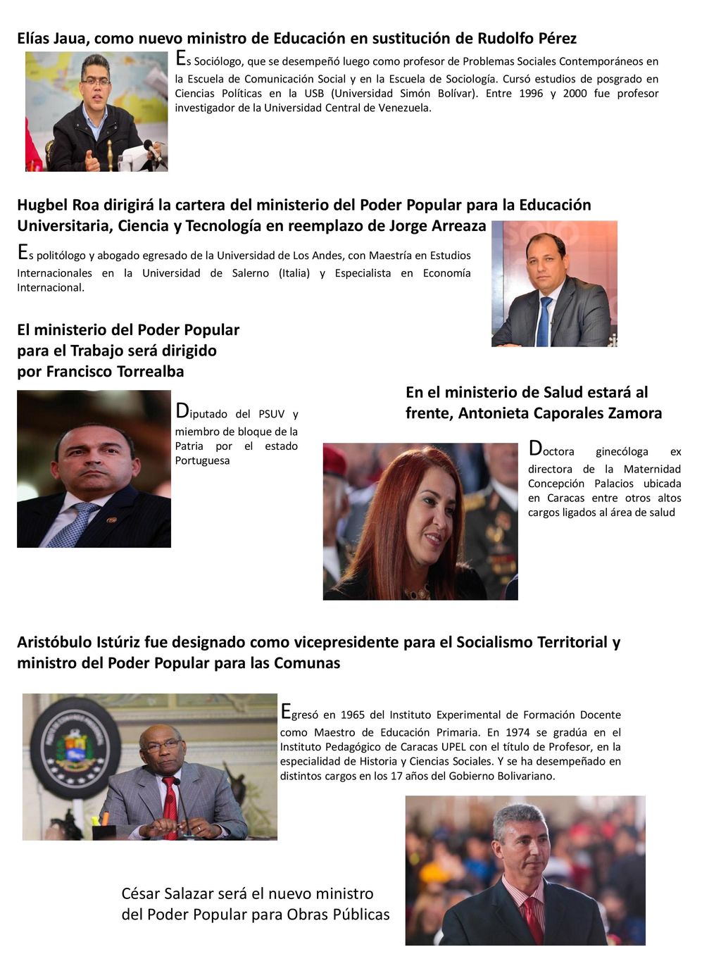Elías Jaua, como nuevo ministro de Educación en sustitución de Rudolfo Pérez