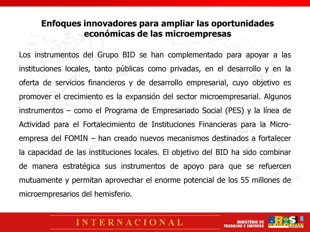 Enfoques innovadores para ampliar las oportunidades económicas de las microempresas