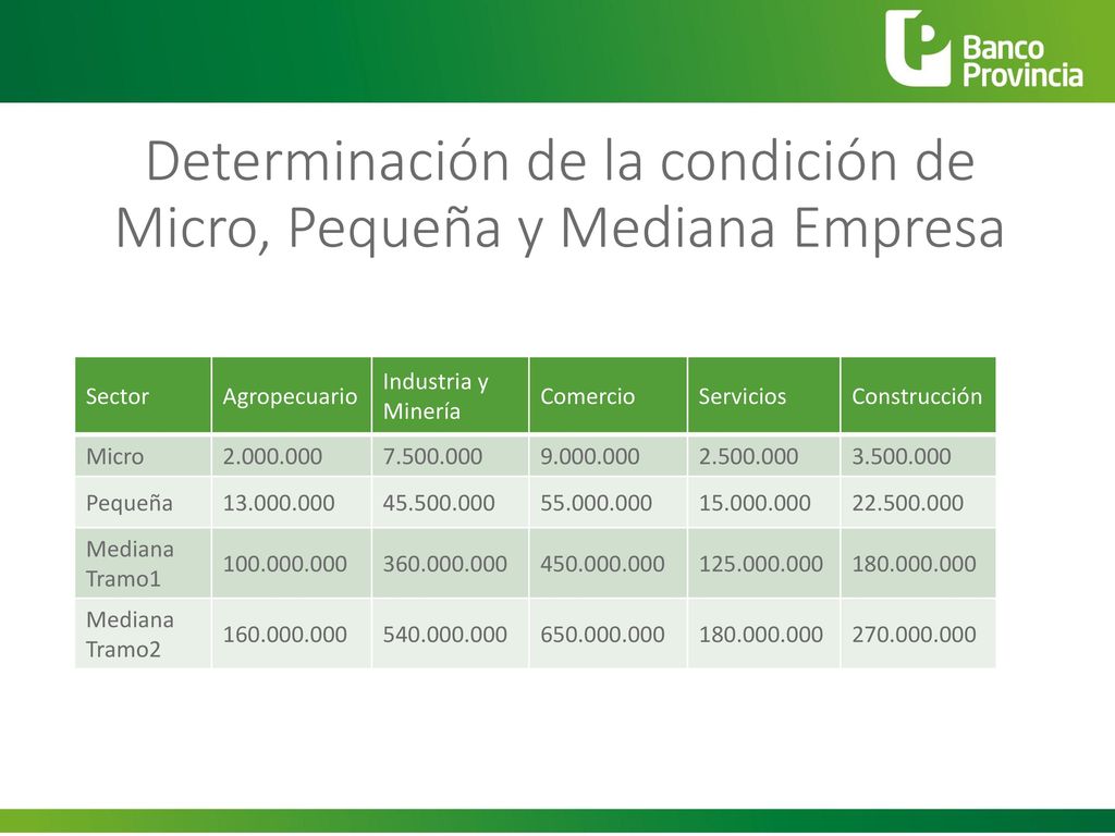 Determinación de la condición de Micro, Pequeña y Mediana Empresa