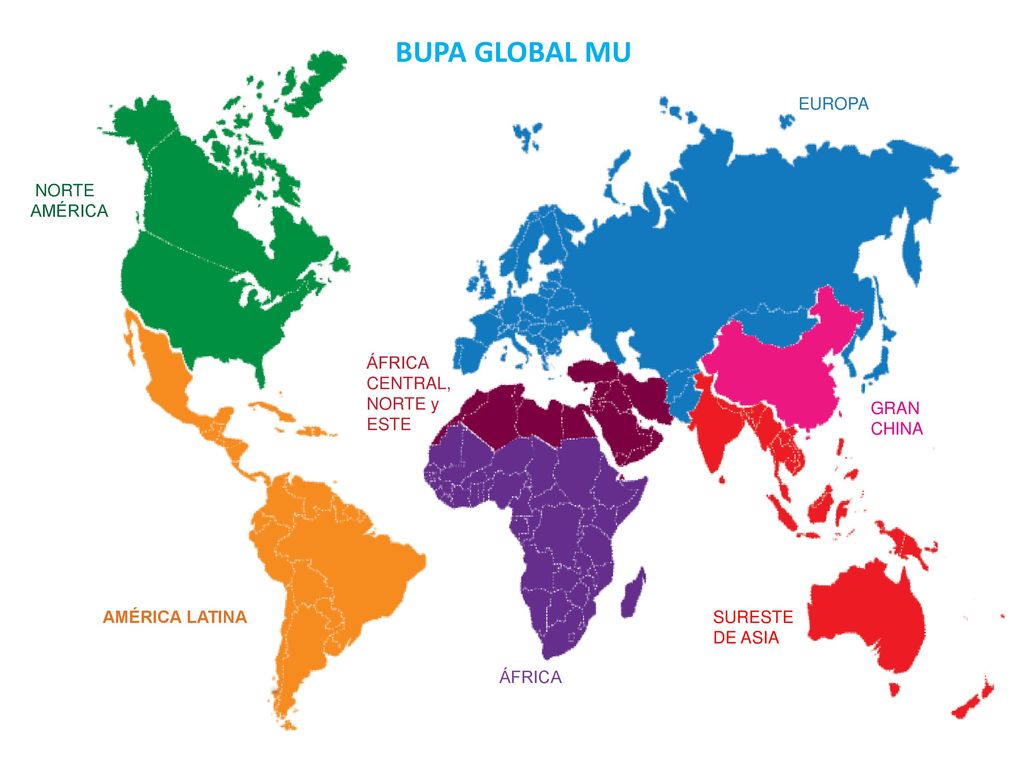 BUPA GLOBAL MU EUROPA NORTE AMÉRICA ÁFRICA CENTRAL, NORTE y ESTE GRAN