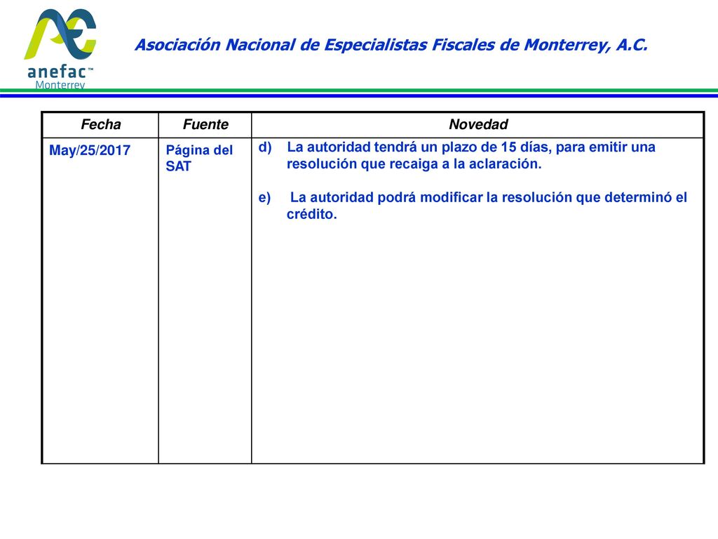 Asociación Nacional de Especialistas Fiscales de Monterrey, A.C.