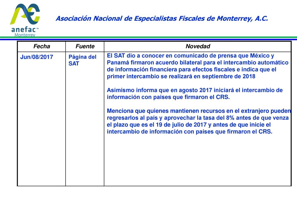 Asociación Nacional de Especialistas Fiscales de Monterrey, A.C.