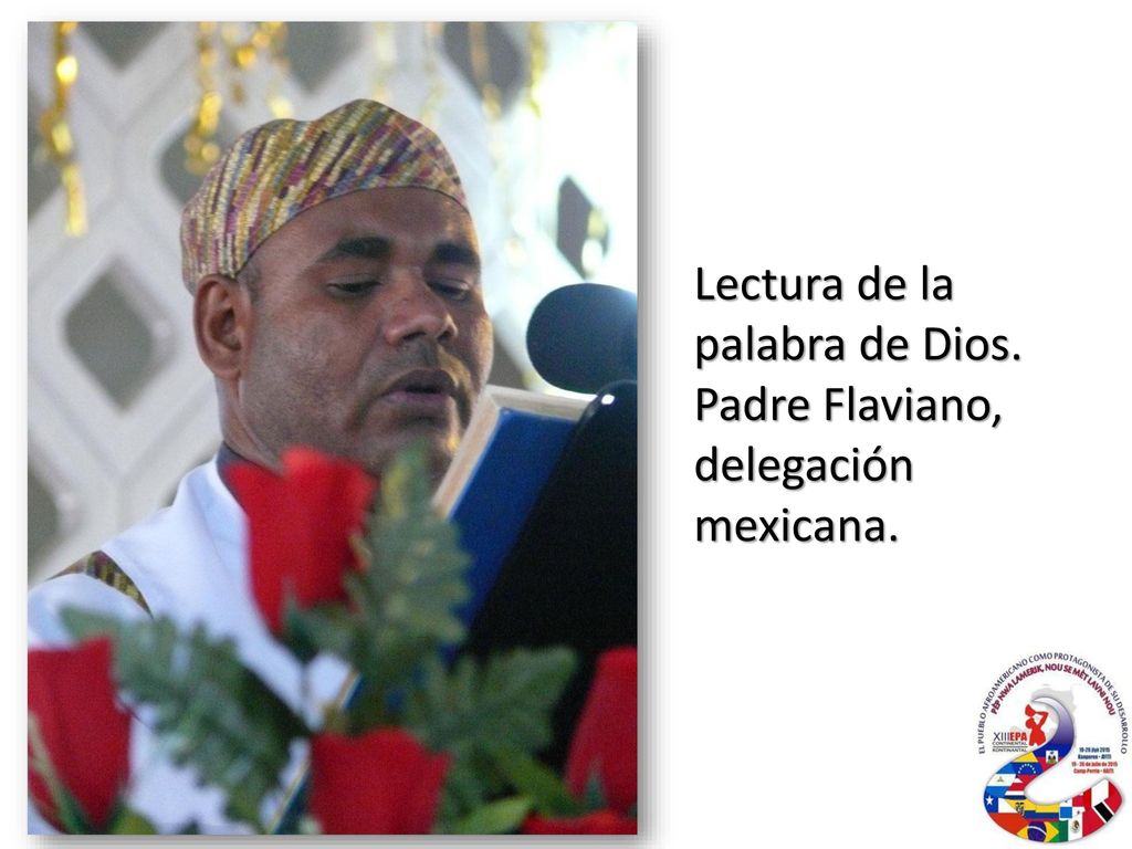 Lectura de la palabra de Dios. Padre Flaviano, delegación mexicana.