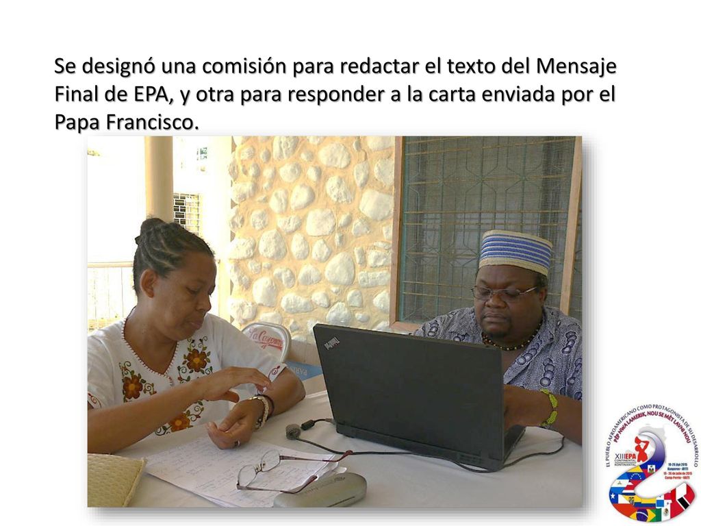 Se designó una comisión para redactar el texto del Mensaje Final de EPA, y otra para responder a la carta enviada por el Papa Francisco.