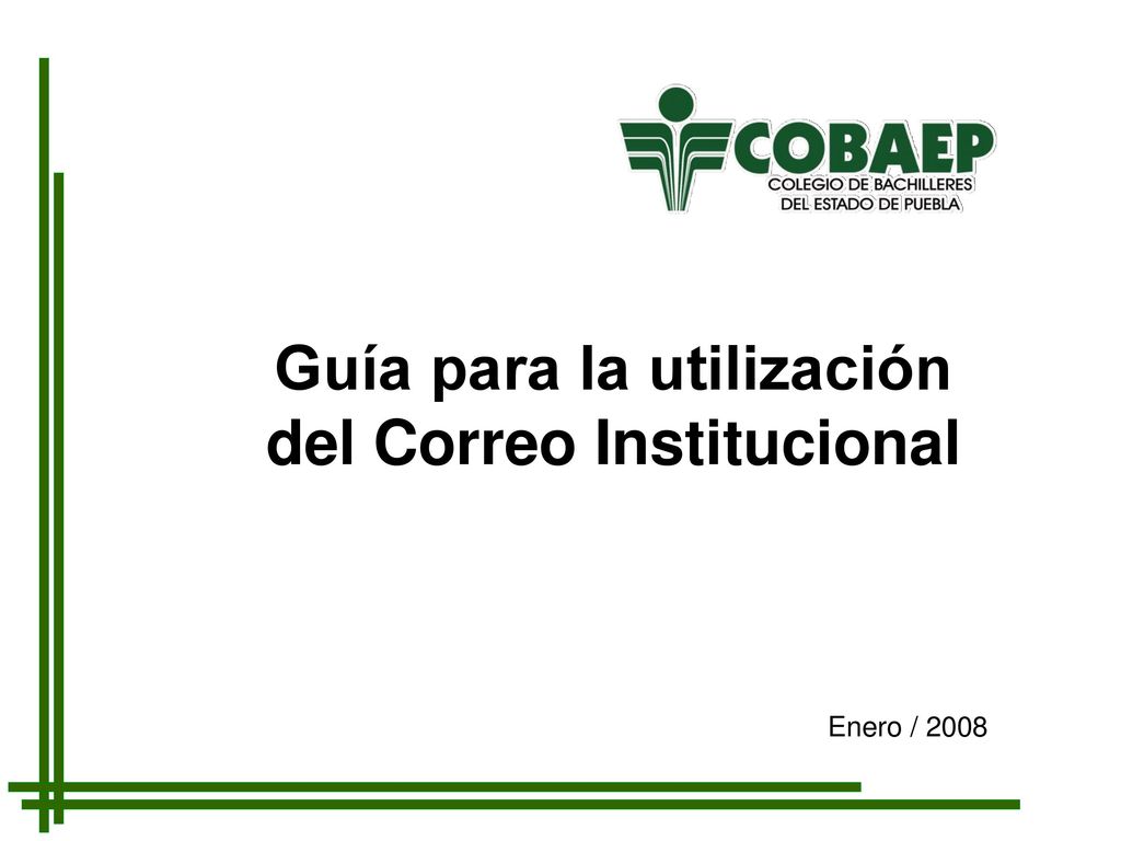 Guía para la utilización del Correo Institucional