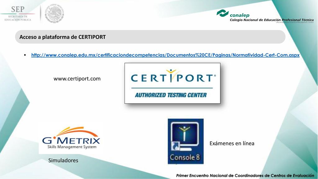 Acceso a plataforma de CERTIPORT