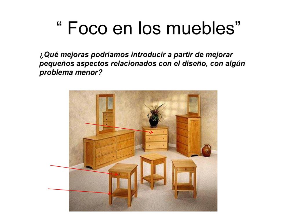 Foco en los muebles ¿Qué mejoras podríamos introducir a partir de mejorar pequeños aspectos relacionados con el diseño, con algún problema menor
