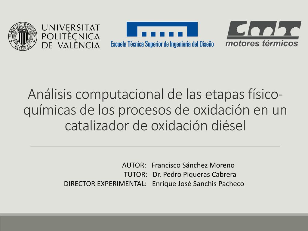 Análisis computacional de las etapas físico-químicas de los procesos de oxidación en un catalizador de oxidación diésel