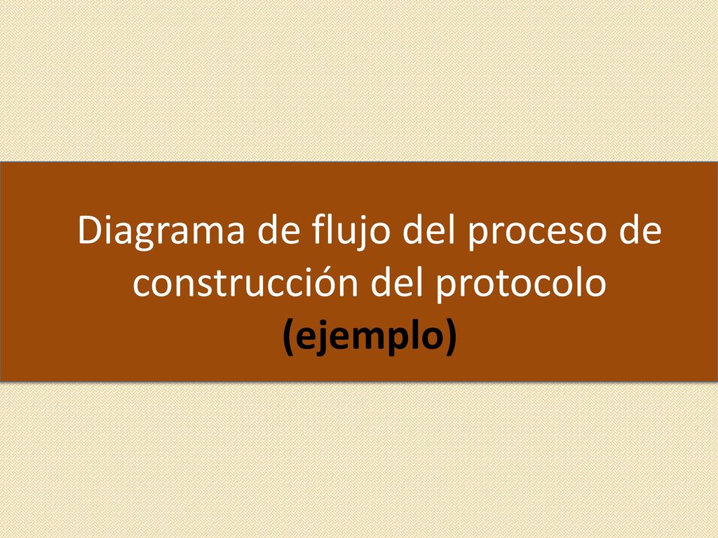 Diagrama de flujo del proceso de construcción del protocolo (ejemplo)