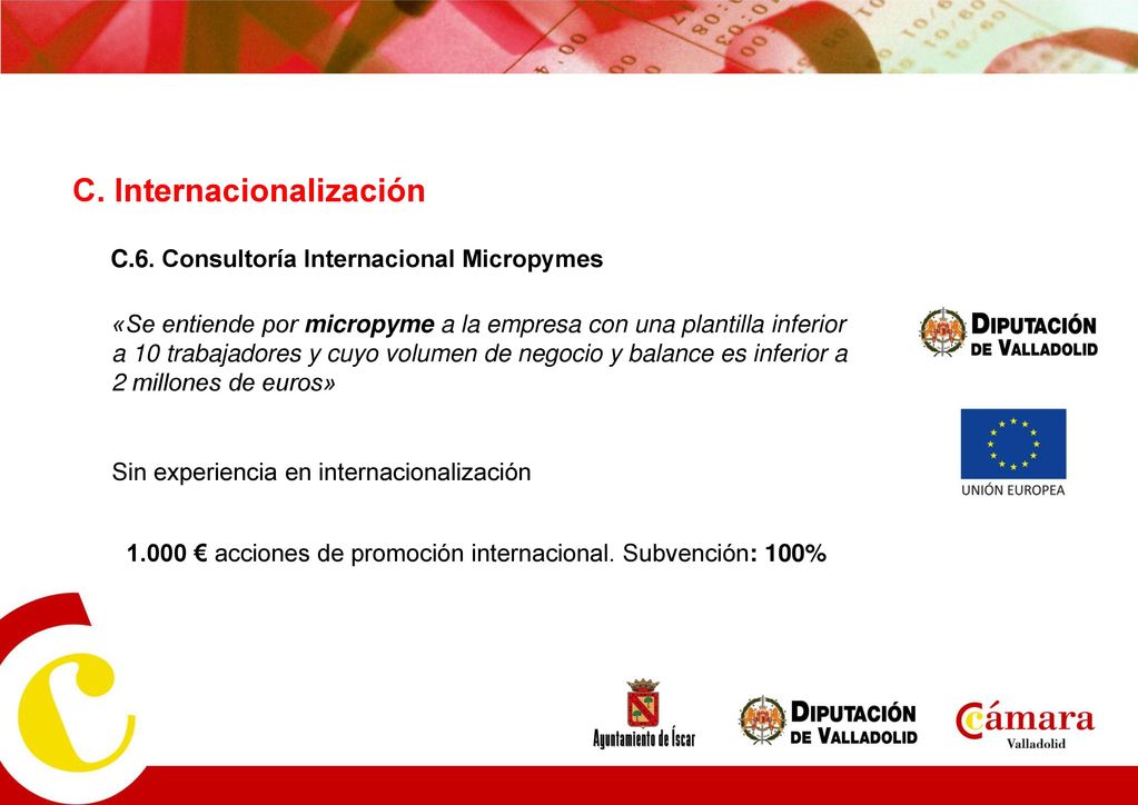 C. Internacionalización