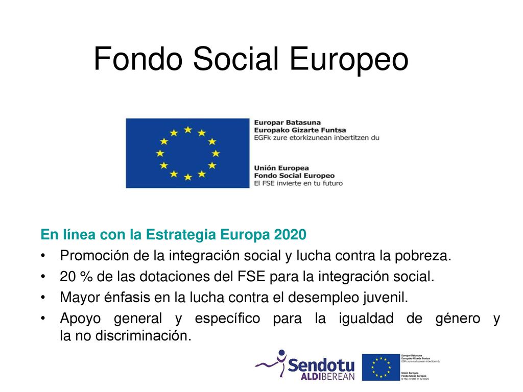 Fondo Social Europeo En línea con la Estrategia Europa 2020