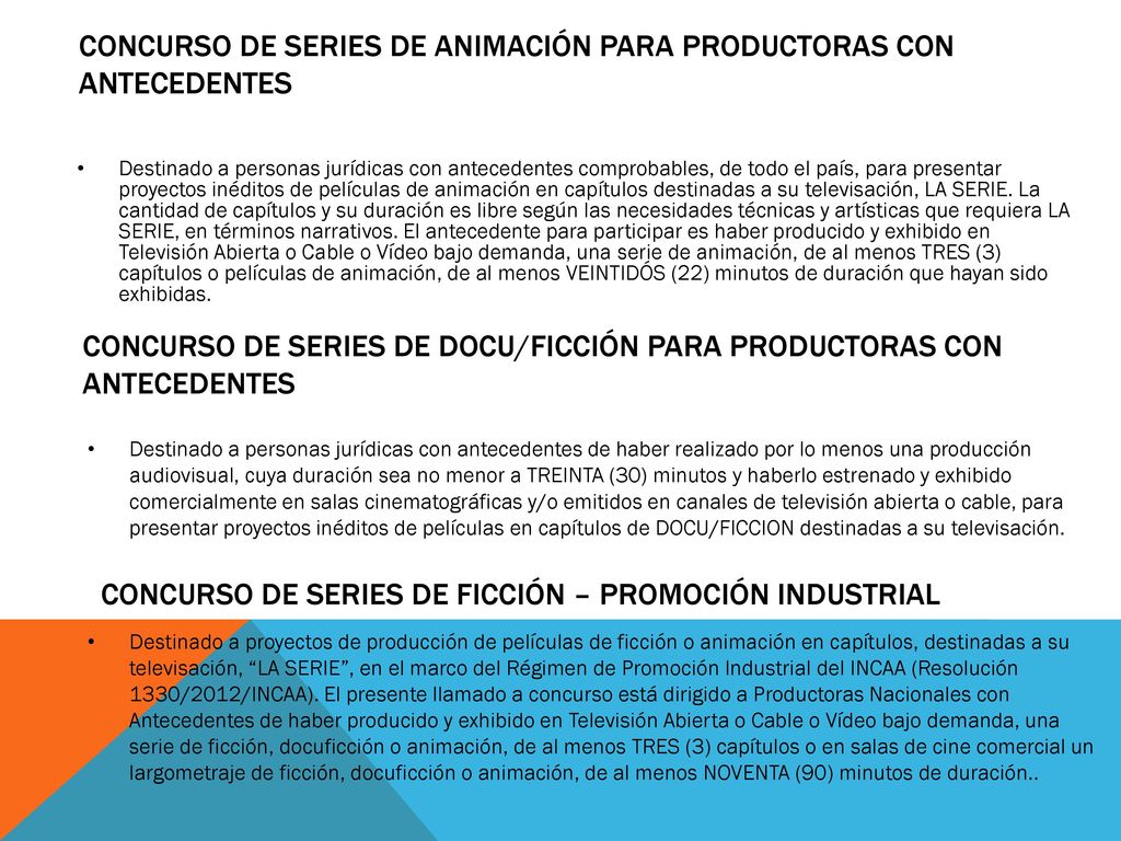 Concurso de Series de Animación para productoras con antecedentes