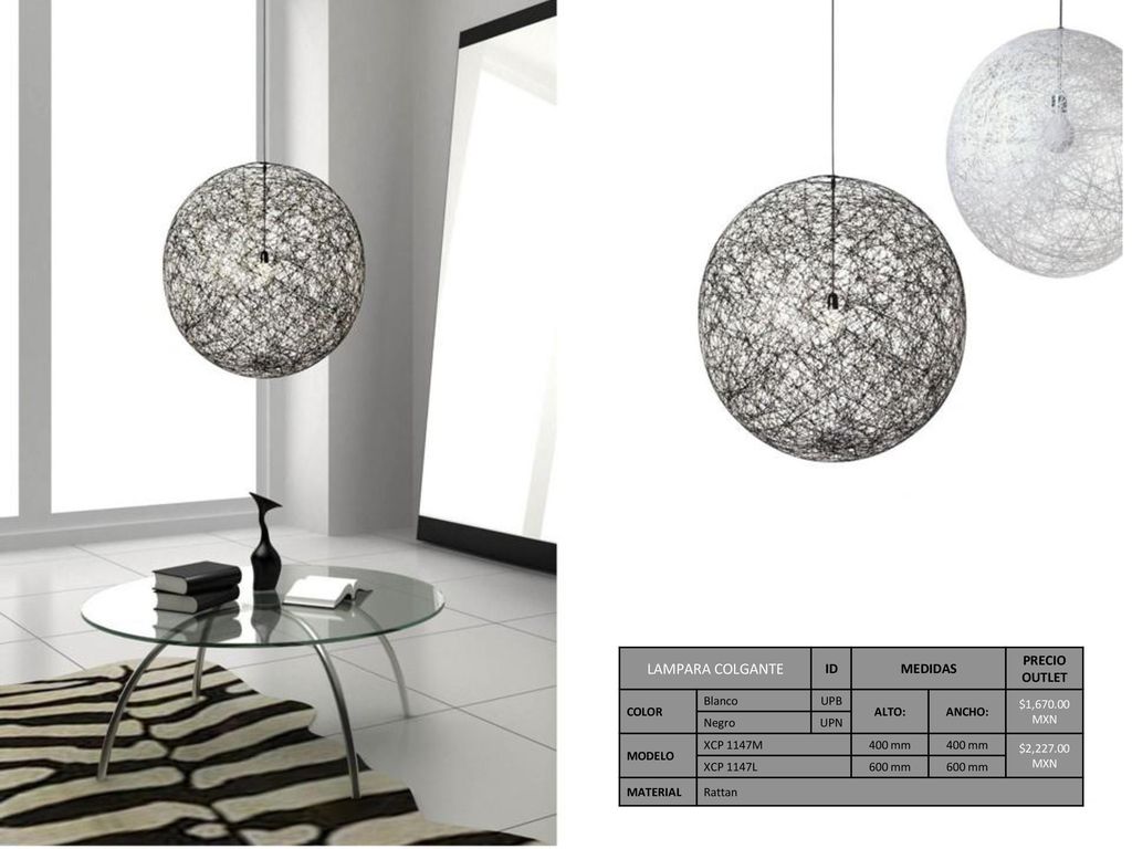 LAMPARA COLGANTE ID MEDIDAS PRECIO OUTLET COLOR Blanco UPB ALTO: