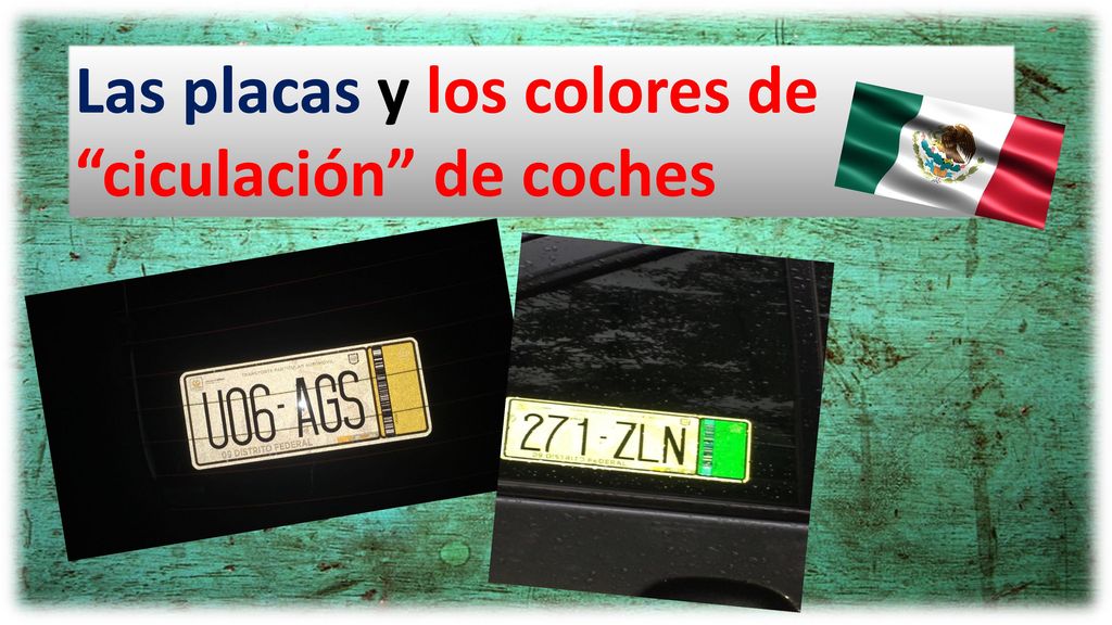 Las placas y los colores de ciculación de coches