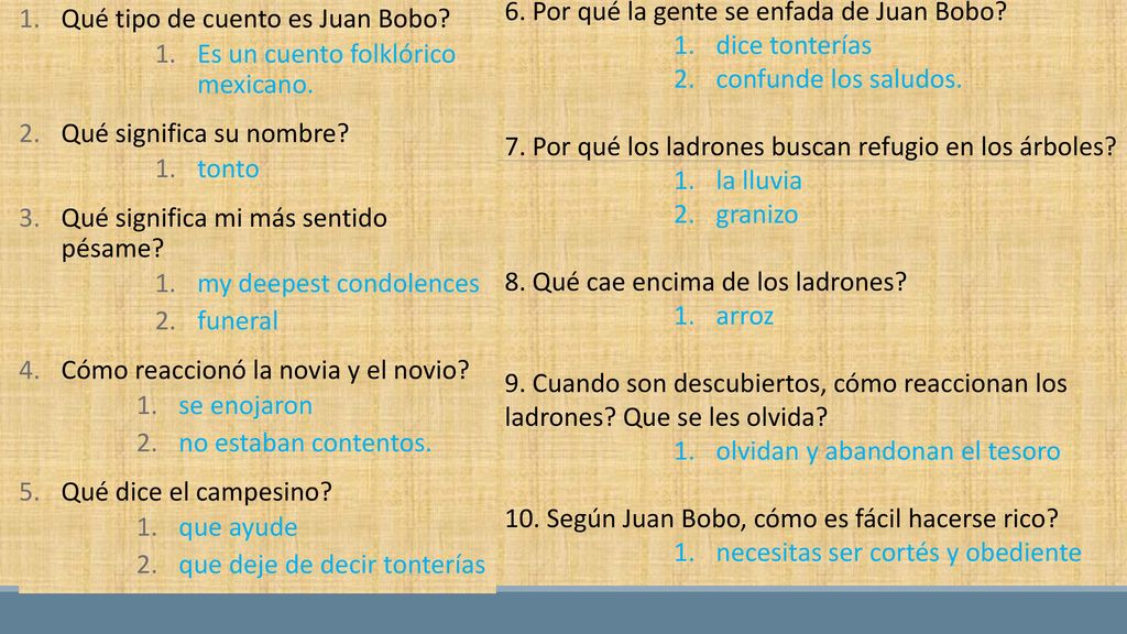 6. Por qué la gente se enfada de Juan Bobo