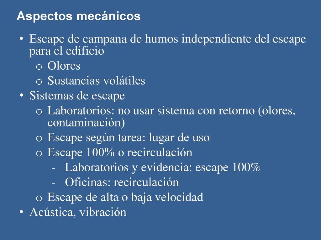 Escape de campana de humos independiente del escape para el edificio