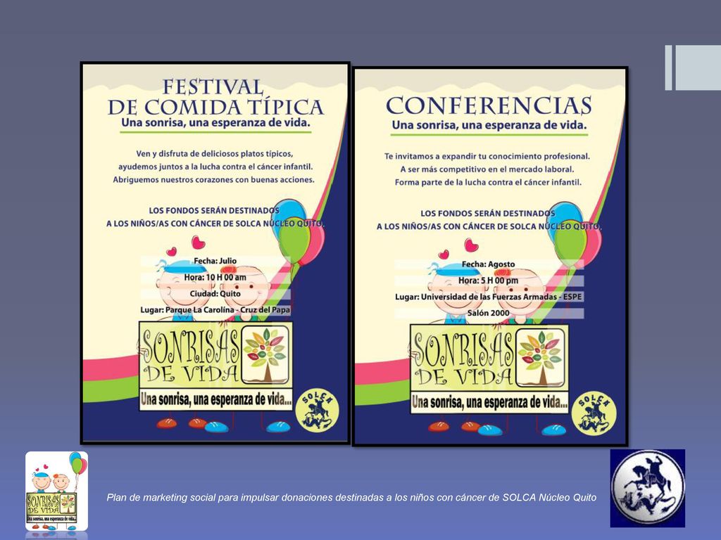 Plan de marketing social para impulsar donaciones destinadas a los niños con cáncer de SOLCA Núcleo Quito
