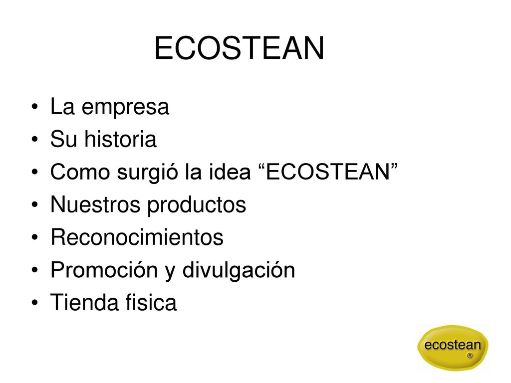 ECOSTEAN La empresa Su historia Como surgió la idea ECOSTEAN