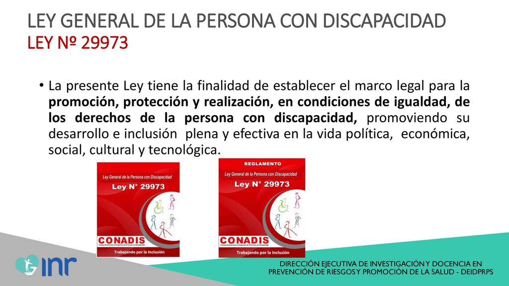 LEY GENERAL DE LA PERSONA CON DISCAPACIDAD LEY Nº 29973