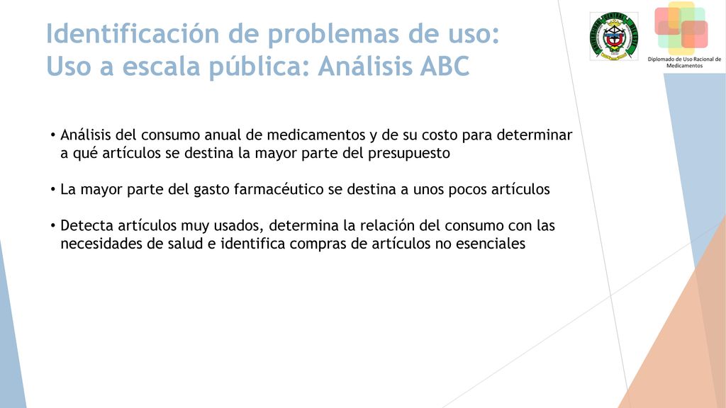 Identificación de problemas de uso: Uso a escala pública: Análisis ABC