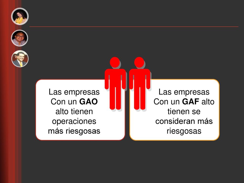 Con un GAF alto tienen se consideran más riesgosas Las empresas