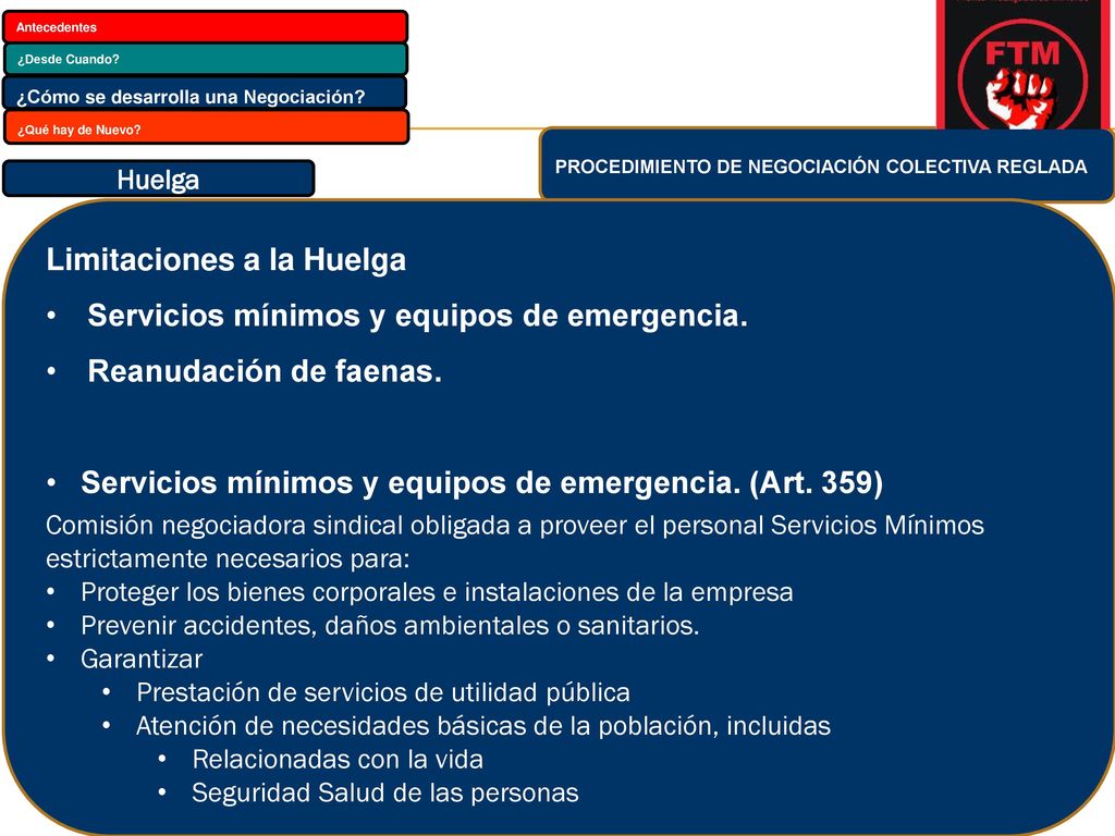 Limitaciones a la Huelga Servicios mínimos y equipos de emergencia.