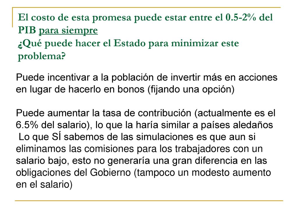 El costo de esta promesa puede estar entre el 0